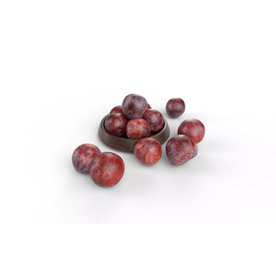 Plum 3D Model – Low Poly Game Asset, FBX & OBJ Formats - View 6