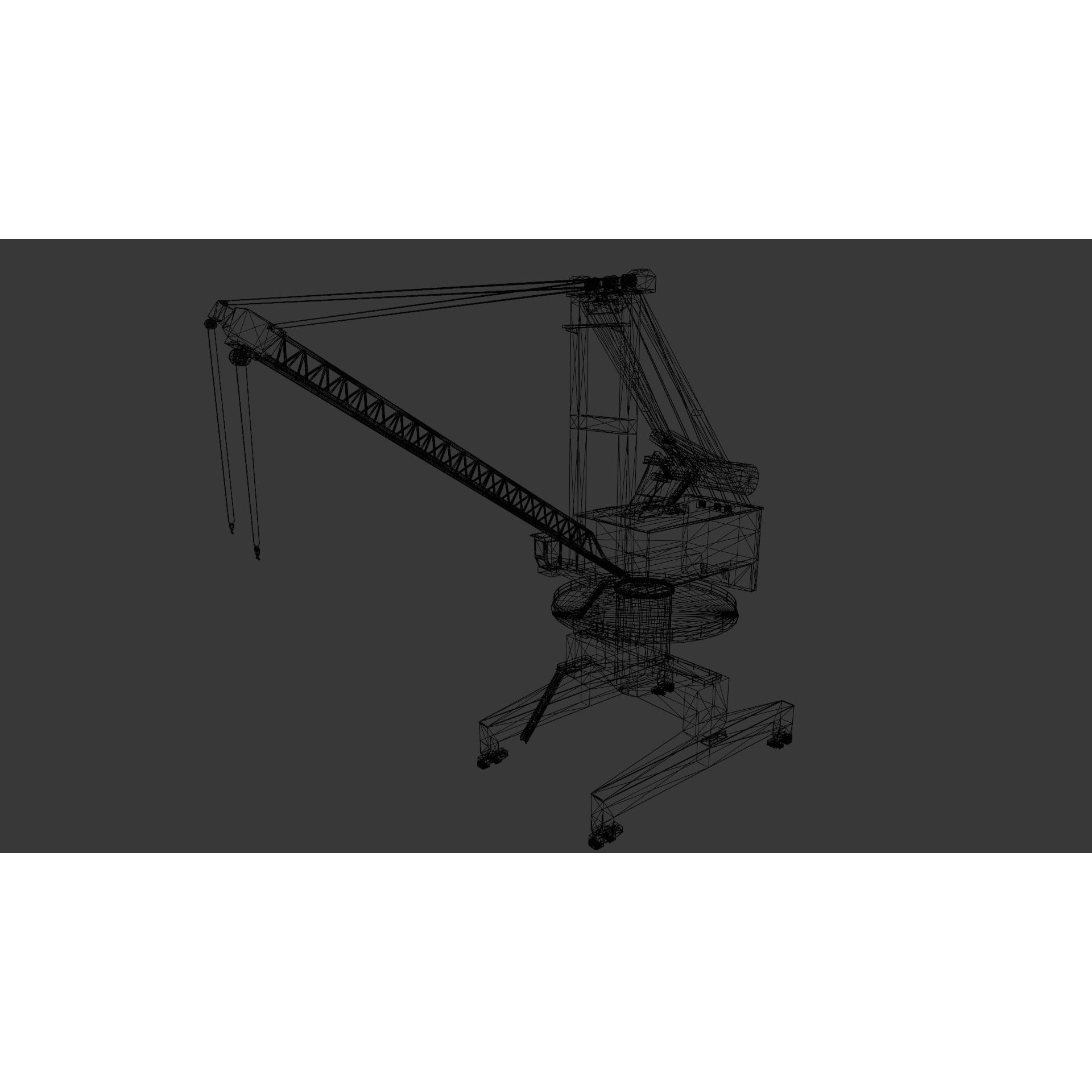 Crane - Low-Poly Game-Ready 3D Model