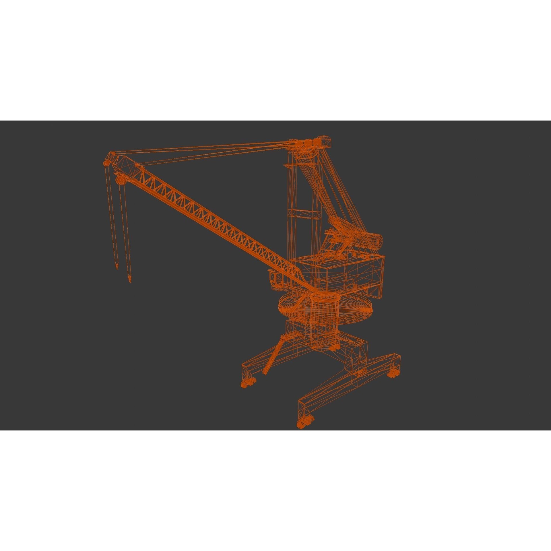 Crane - Low-Poly Game-Ready 3D Model - View 10