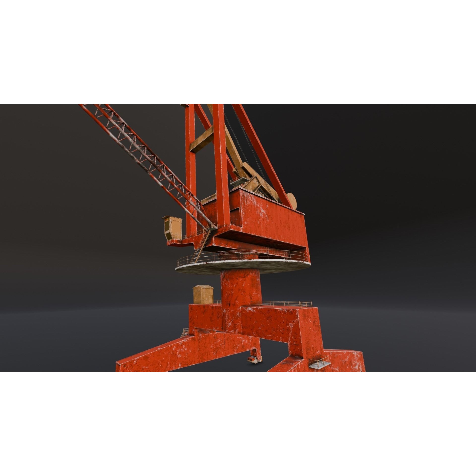 Crane - Low-Poly Game-Ready 3D Model - View 11