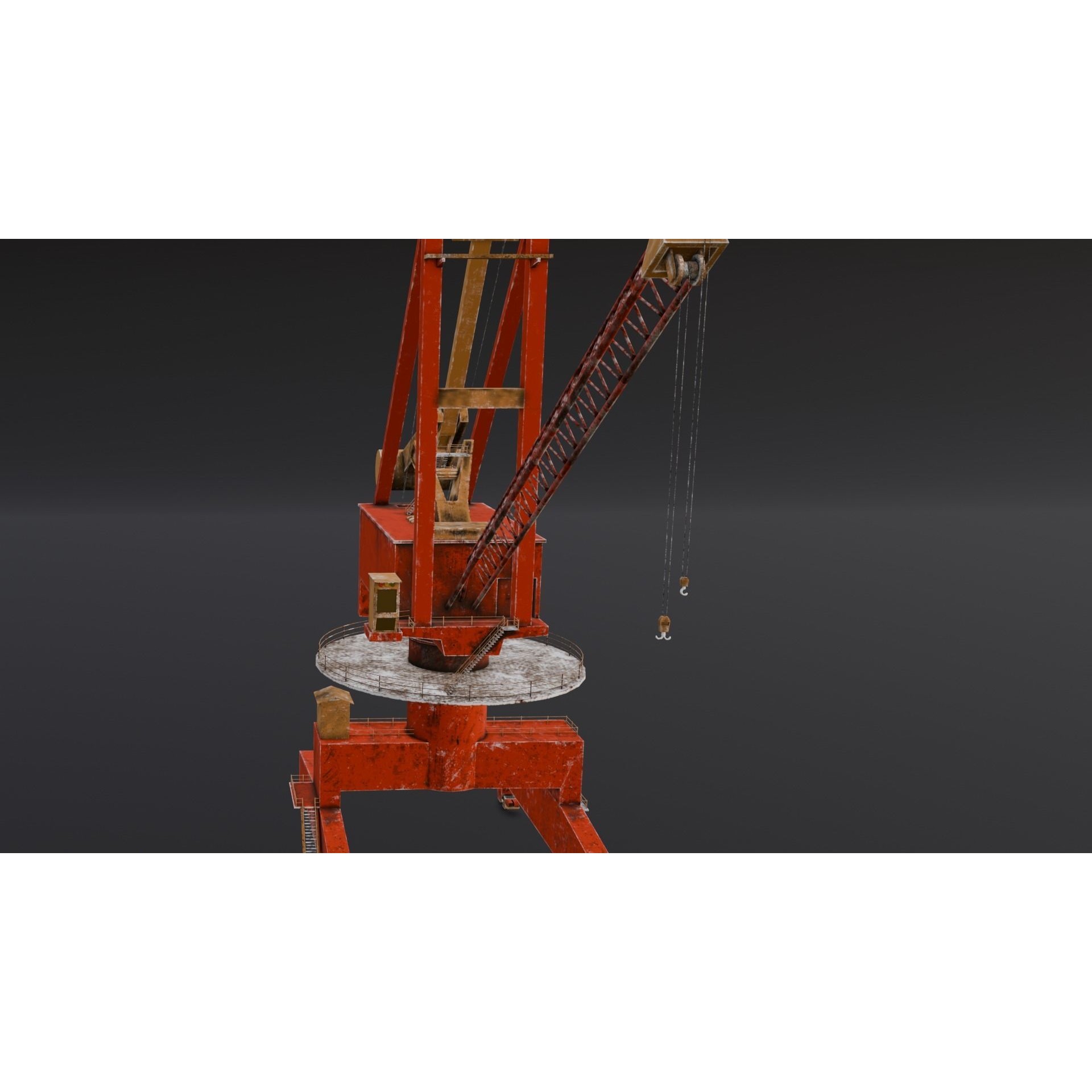 Crane - Low-Poly Game-Ready 3D Model - View 12