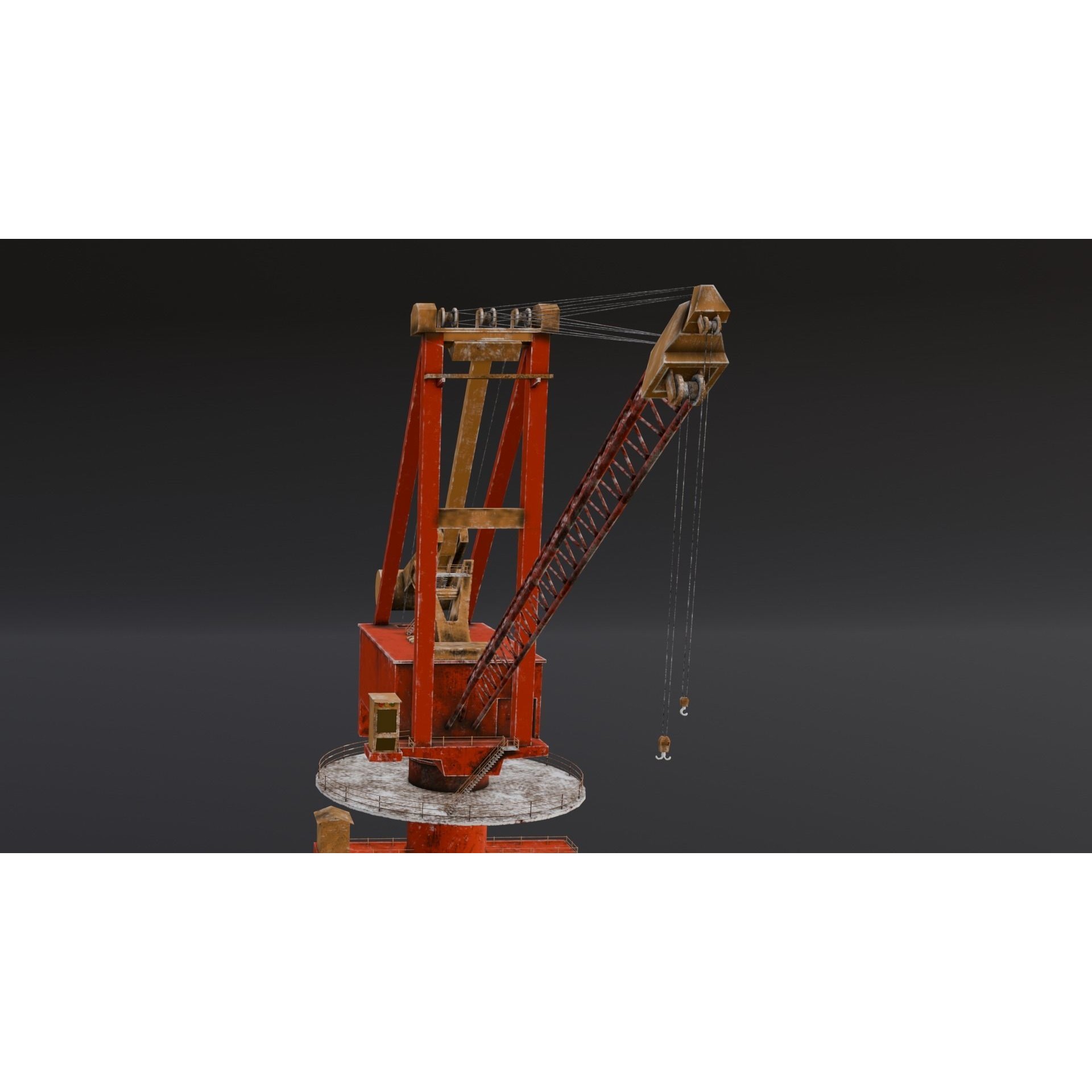 Crane - Low-Poly Game-Ready 3D Model - View 13