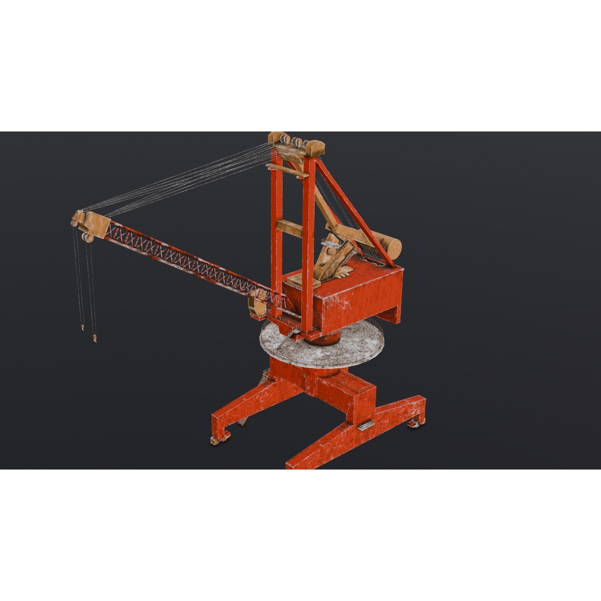 Crane - Low-Poly Game-Ready 3D Model - View 14