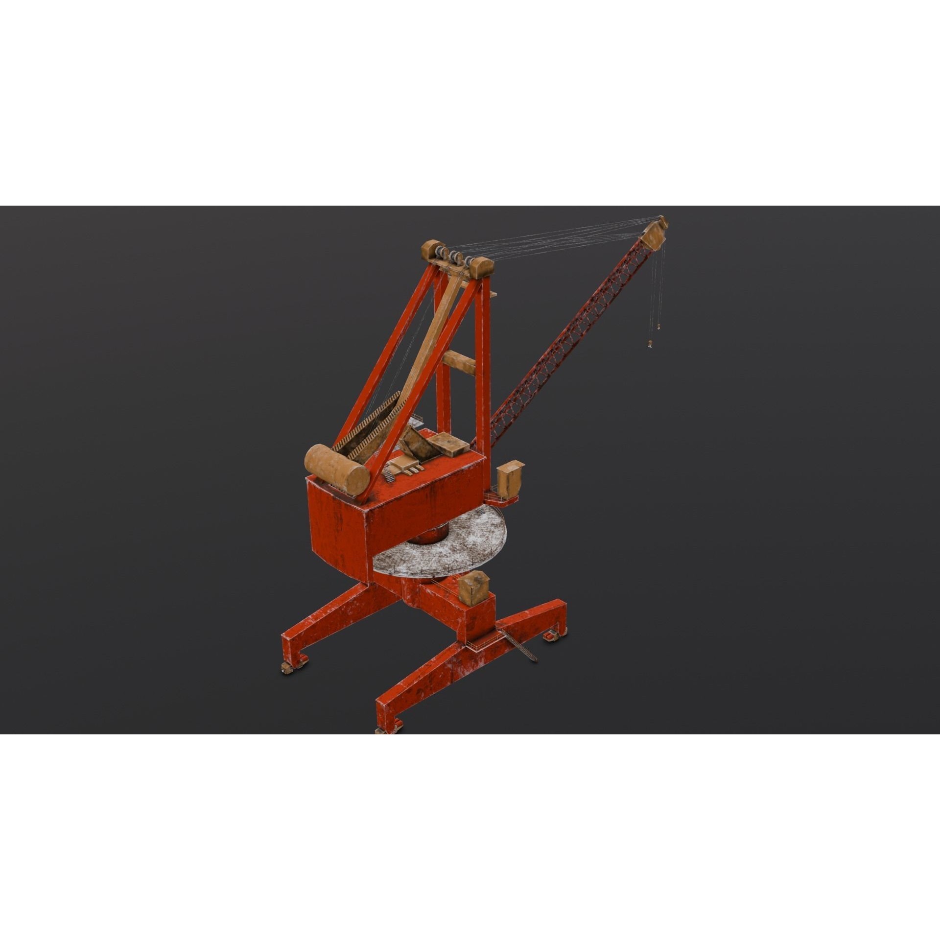 Crane - Low-Poly Game-Ready 3D Model - View 15