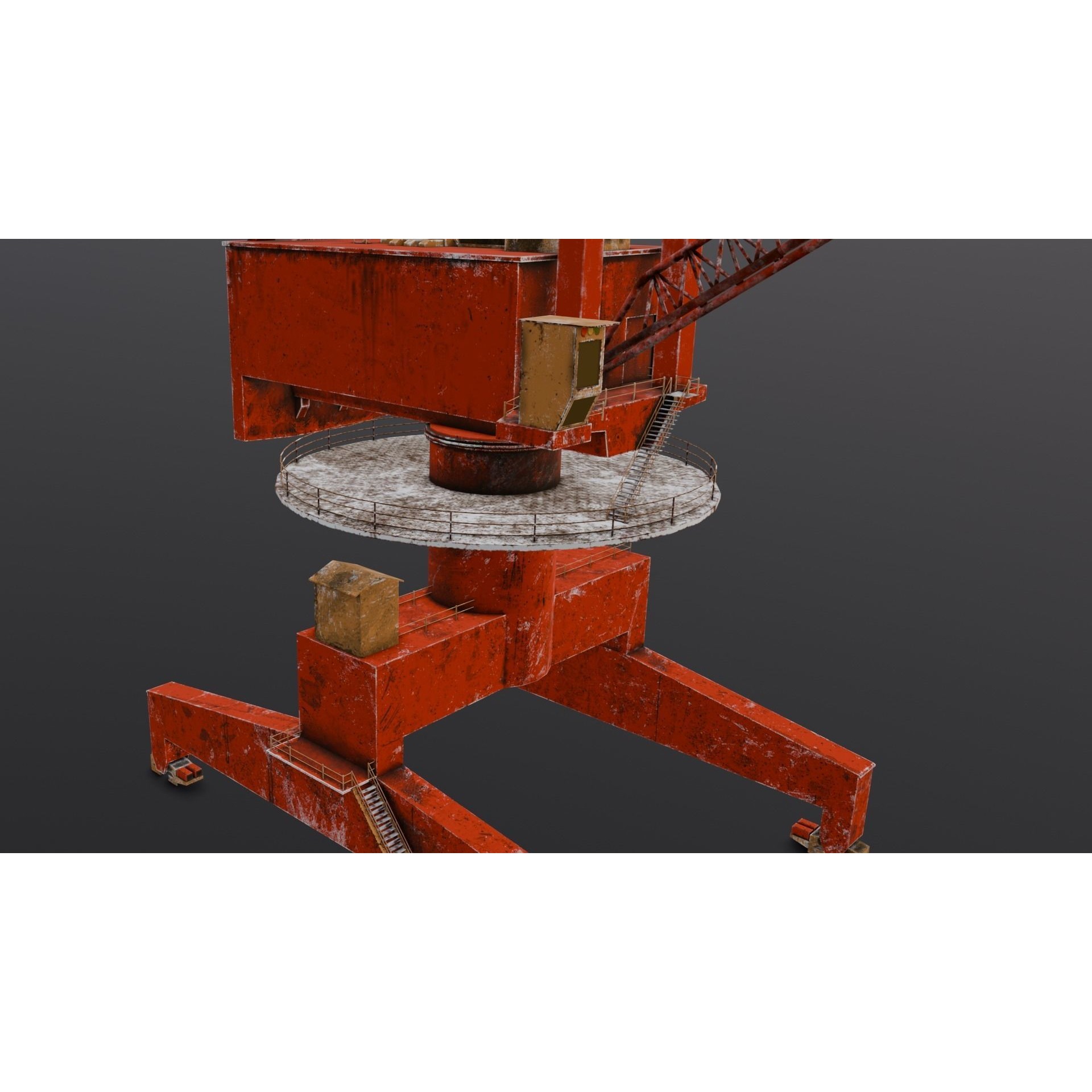 Crane - Low-Poly Game-Ready 3D Model - View 17