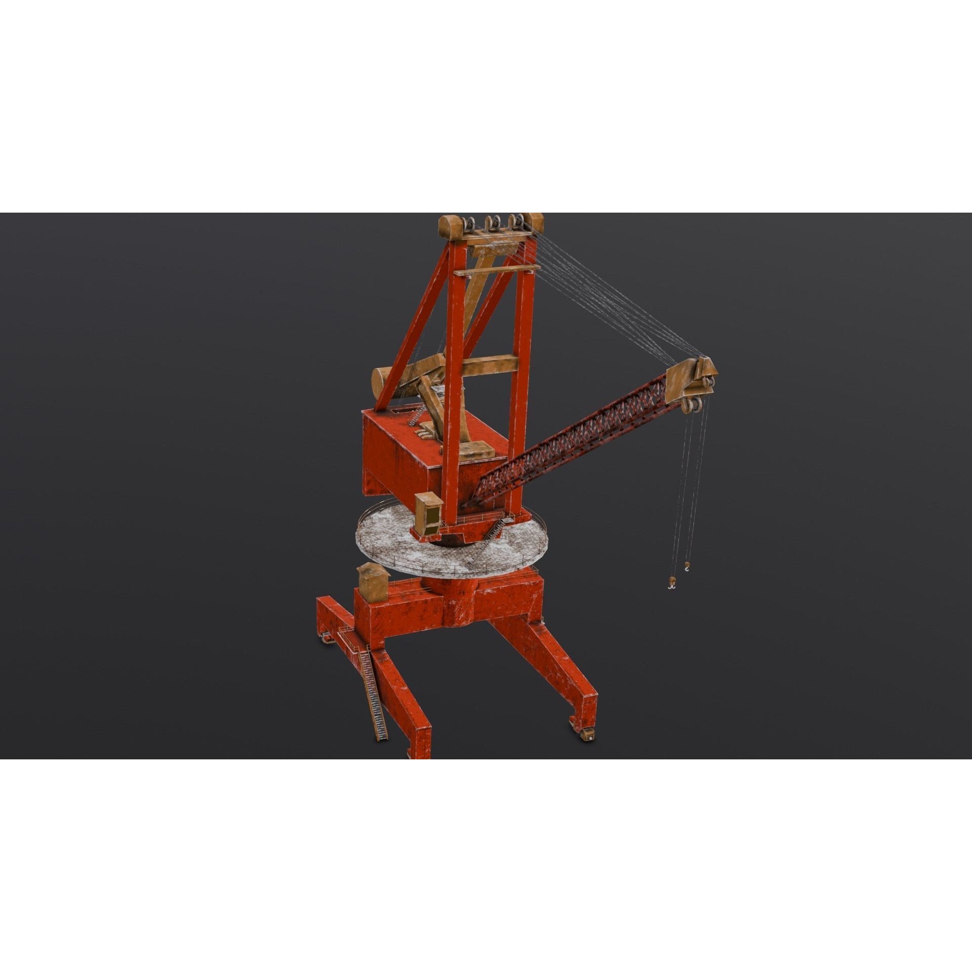 Crane - Low-Poly Game-Ready 3D Model - View 18