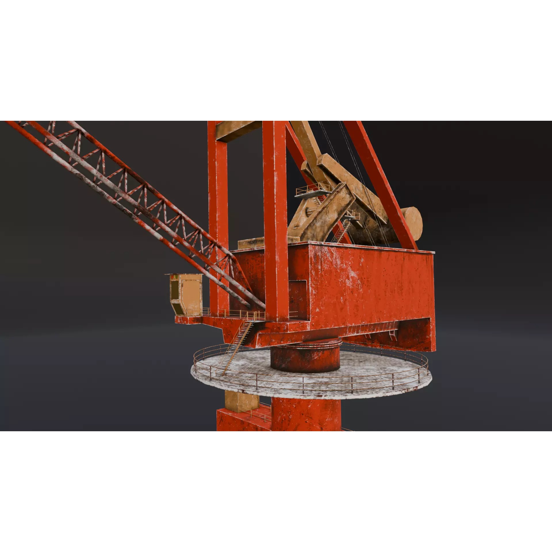 Crane - Low-Poly Game-Ready 3D Model - View 2