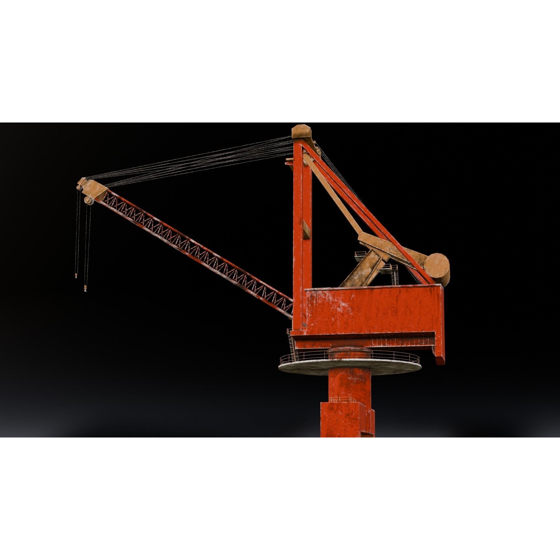 Crane - Low-Poly Game-Ready 3D Model - View 5