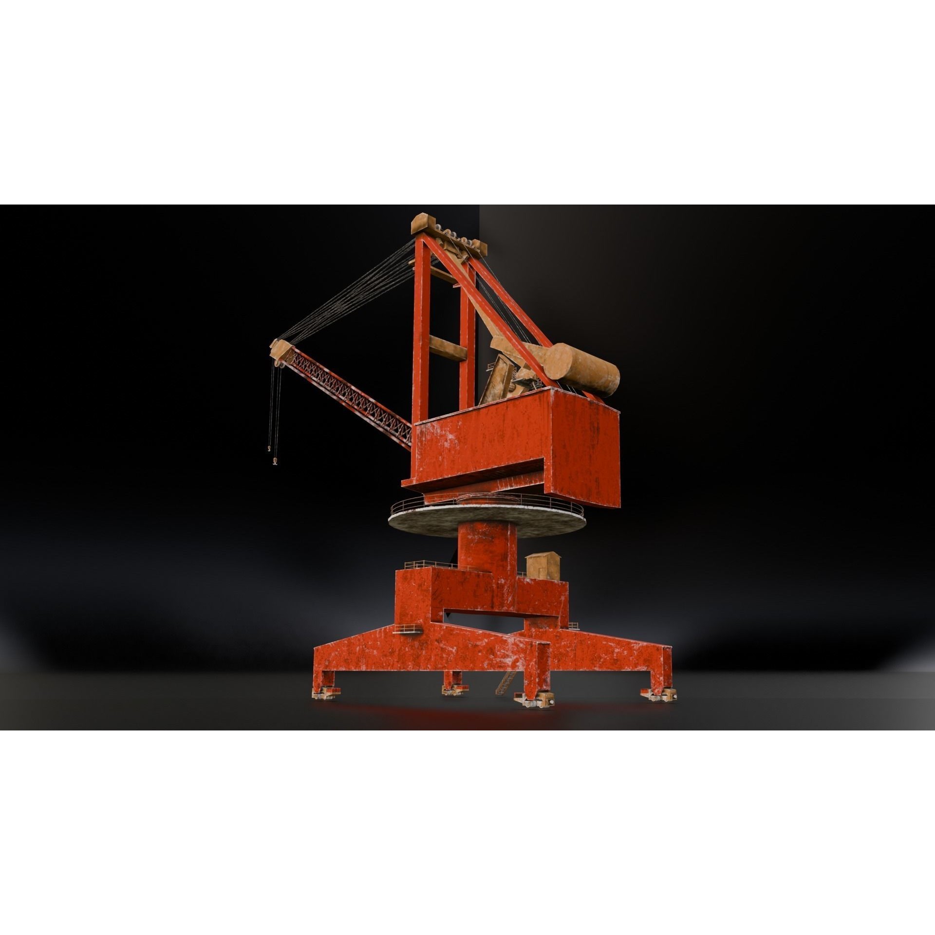 Crane - Low-Poly Game-Ready 3D Model - View 6