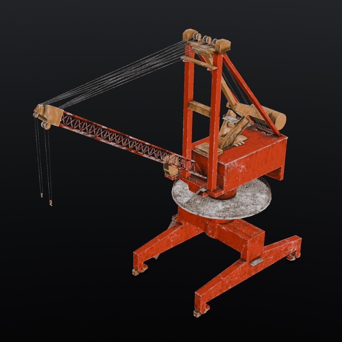 Crane - Low-Poly Game-Ready 3D Model - View 7