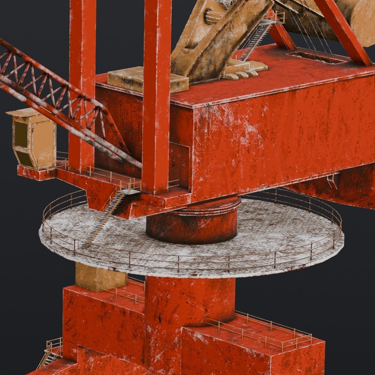 Crane - Low-Poly Game-Ready 3D Model - View 8