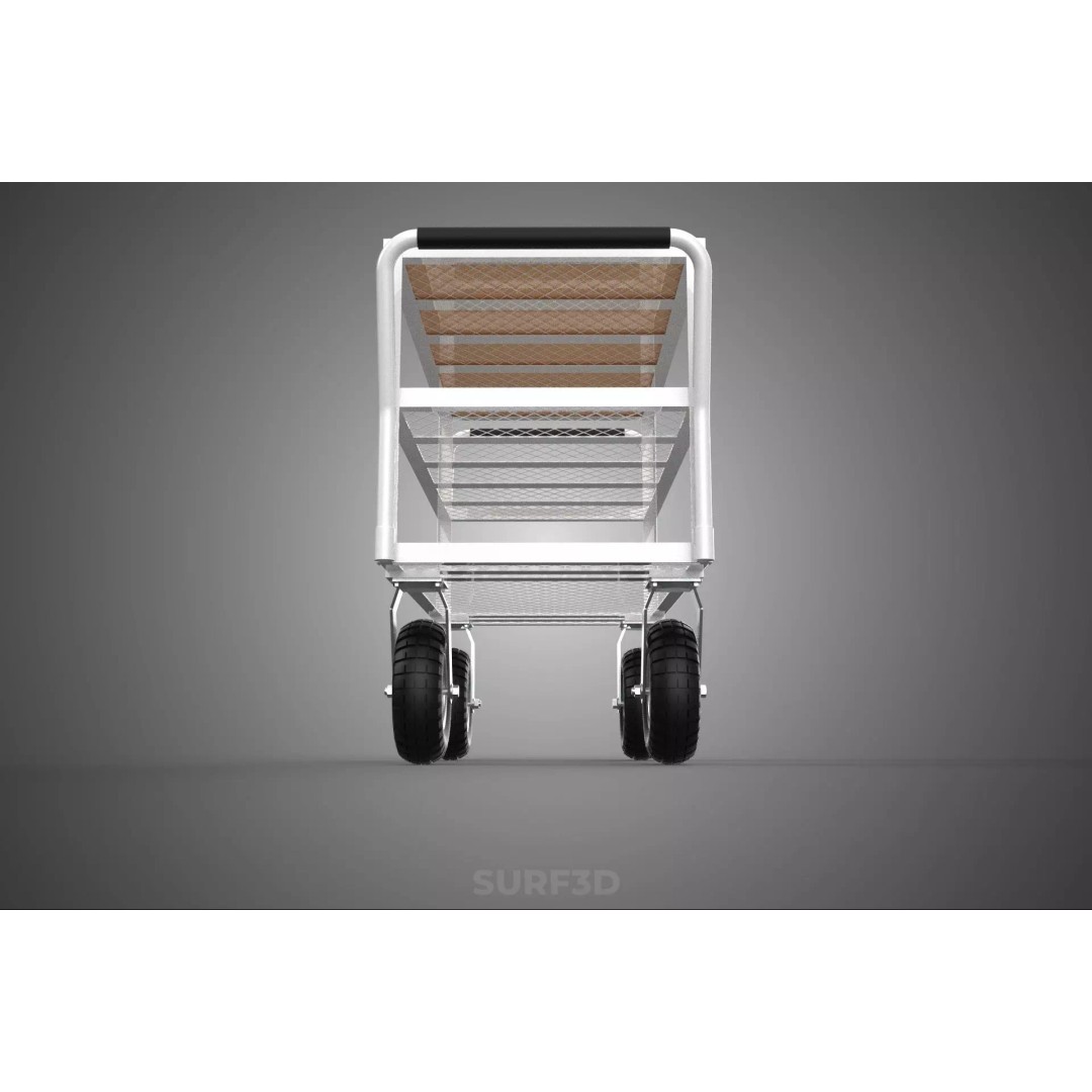 Kitchen Trolley 3D Model – Versatile Food Service Cart, PBR Formats - View 16