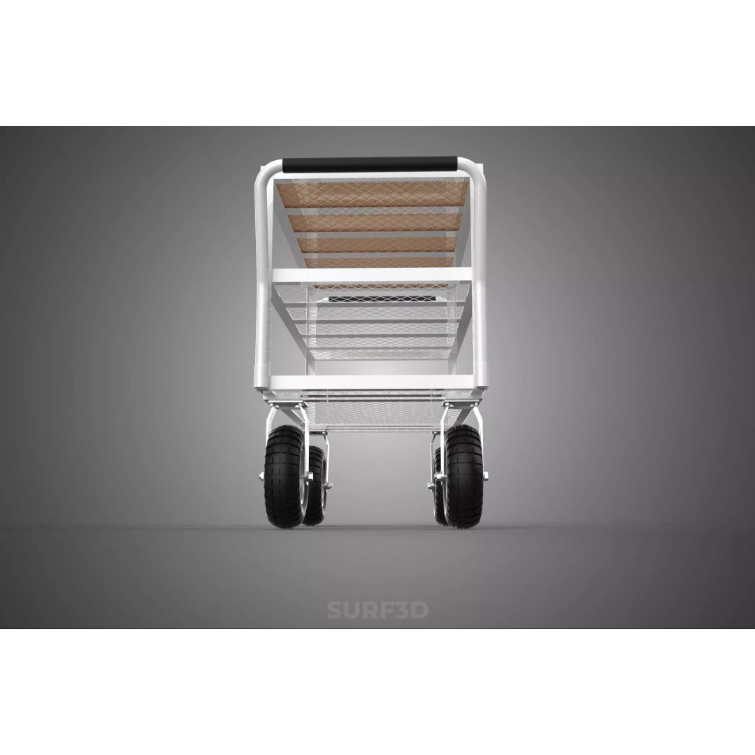 Kitchen Trolley 3D Model – Versatile Food Service Cart, PBR Formats - View 20