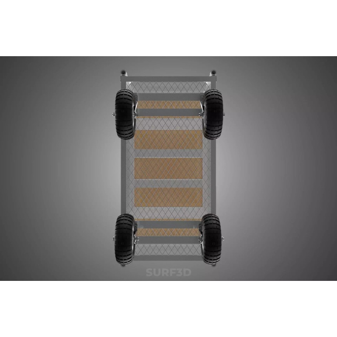 Kitchen Trolley 3D Model – Versatile Food Service Cart, PBR Formats - View 21
