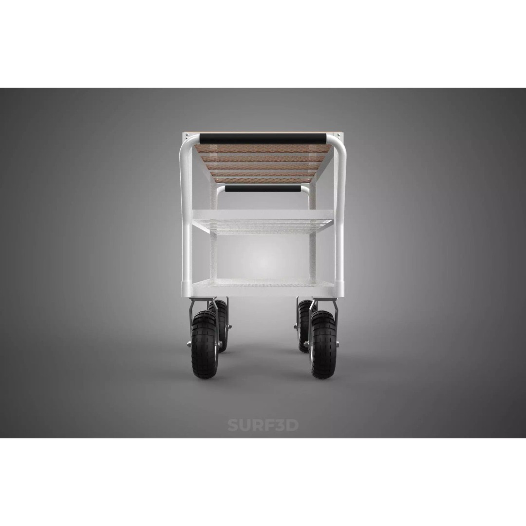 Kitchen Trolley 3D Model – Versatile Food Service Cart, PBR Formats - View 28