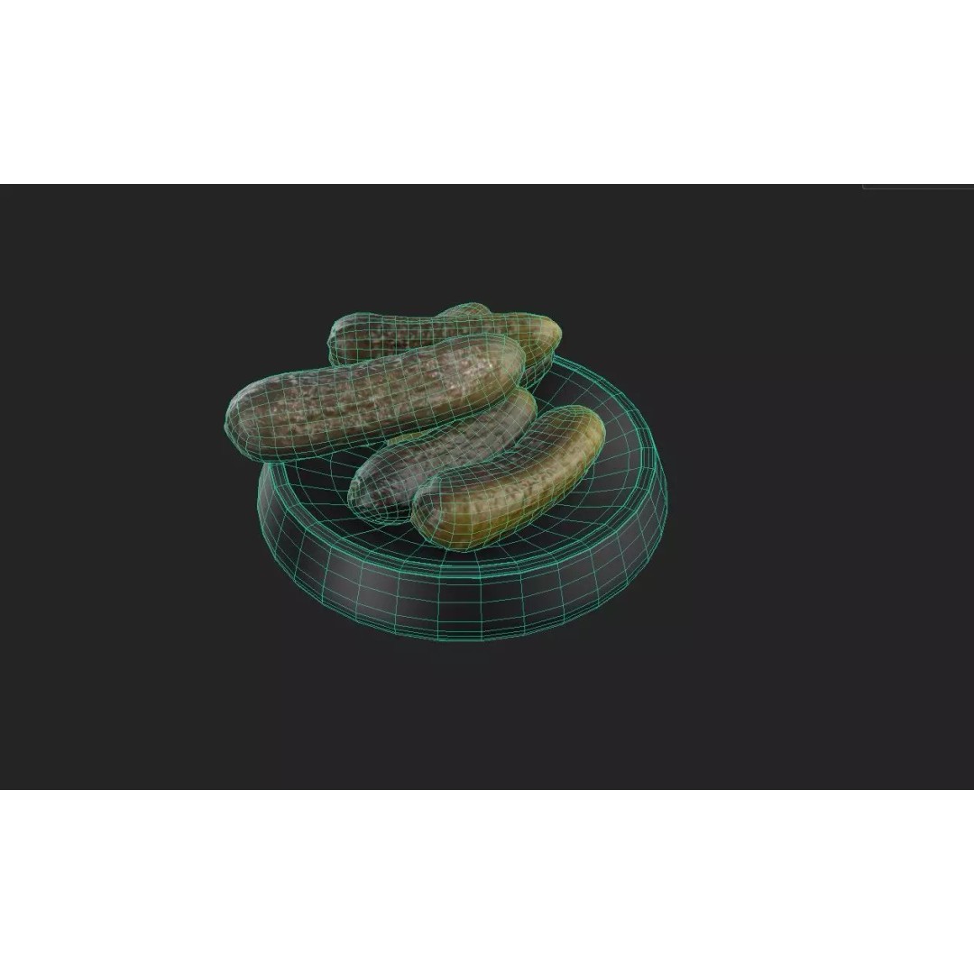 Pickles 3D Model – Low Poly Game Asset, FBX, PBR Textures