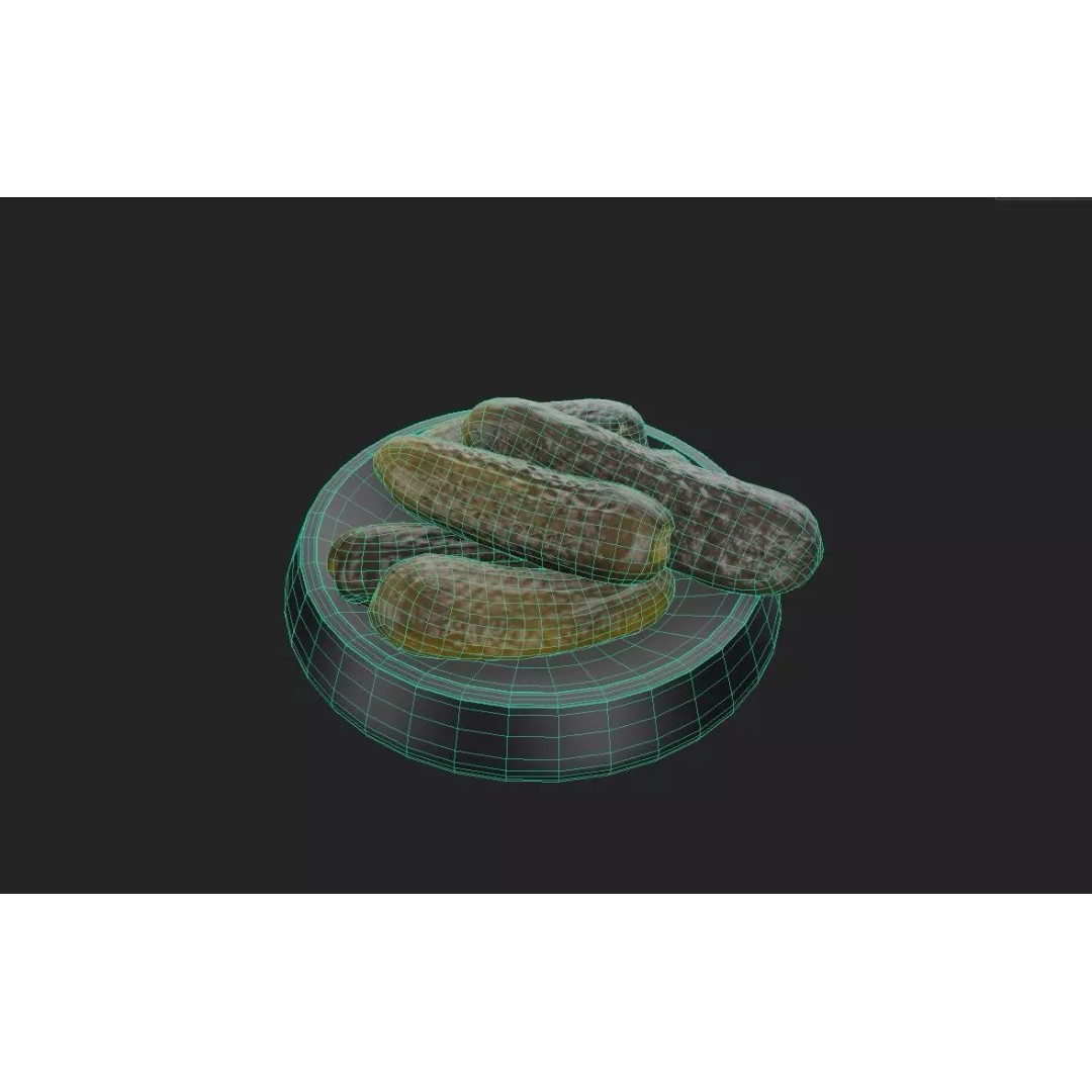 Pickles 3D Model – Low Poly Game Asset, FBX, PBR Textures - View 3