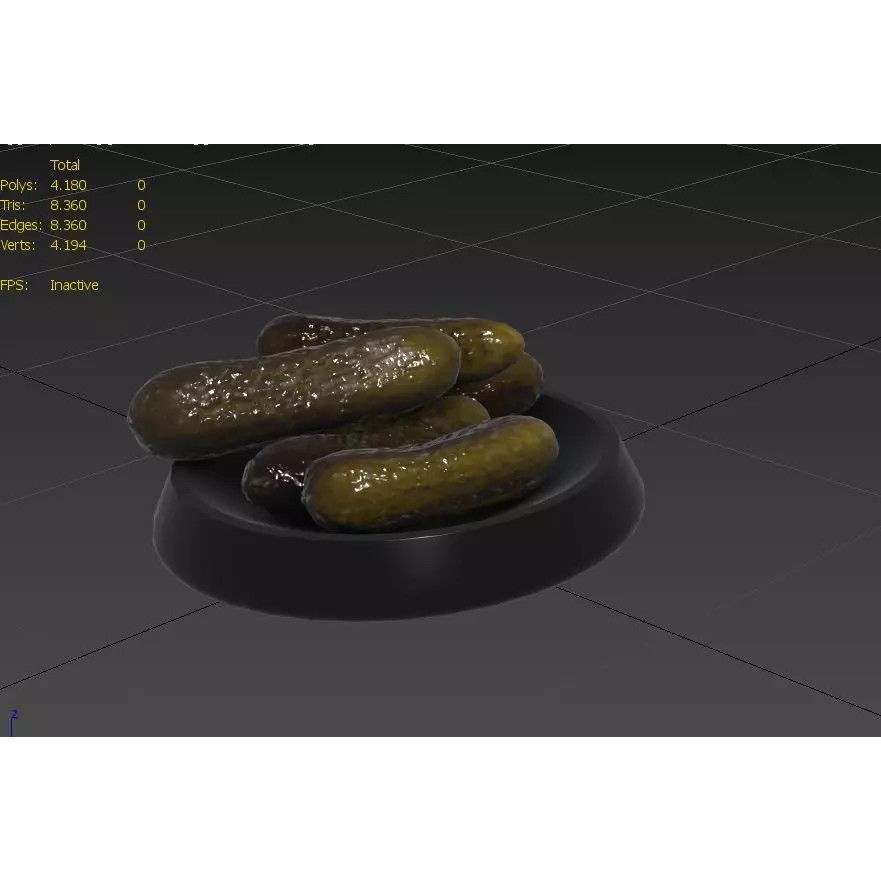 Pickles 3D Model – Low Poly Game Asset, FBX, PBR Textures - View 4