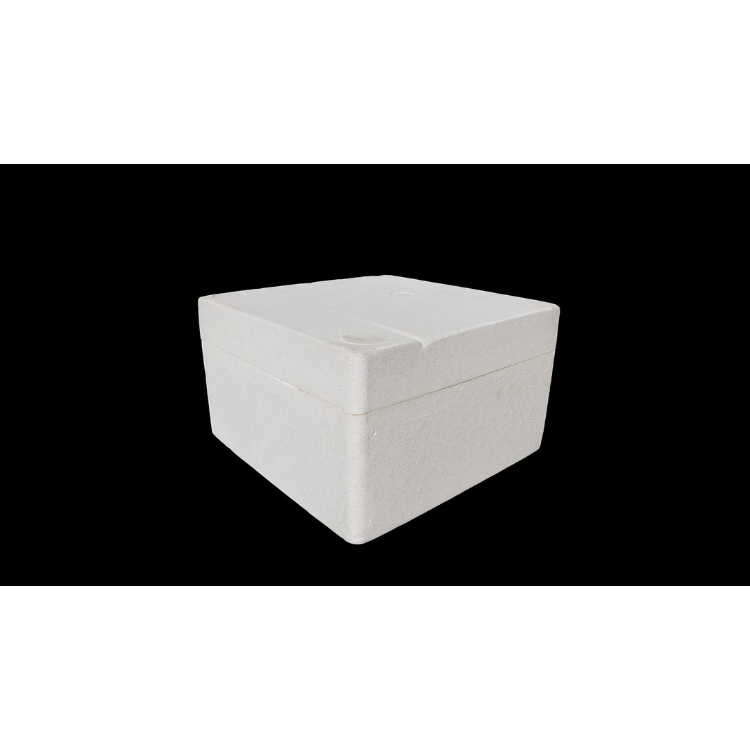 Foam Box 3D Model – Low Poly PBR Storage Asset, FBX - View 9