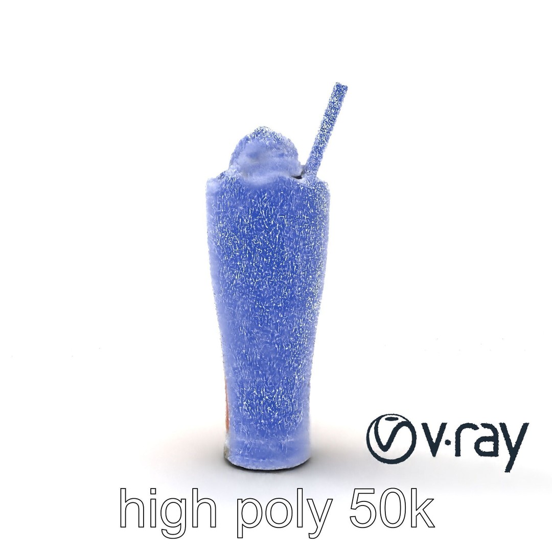 Root Beer Float Glass 3D Model – Low Poly PBR Beverage Asset, FBX