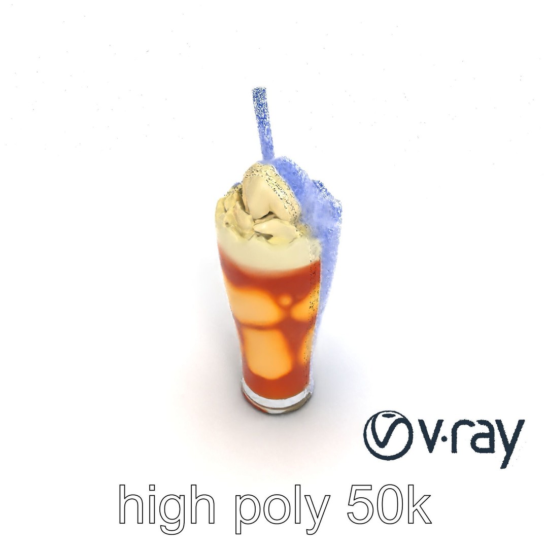 Root Beer Float Glass 3D Model – Low Poly PBR Beverage Asset, FBX - View 21
