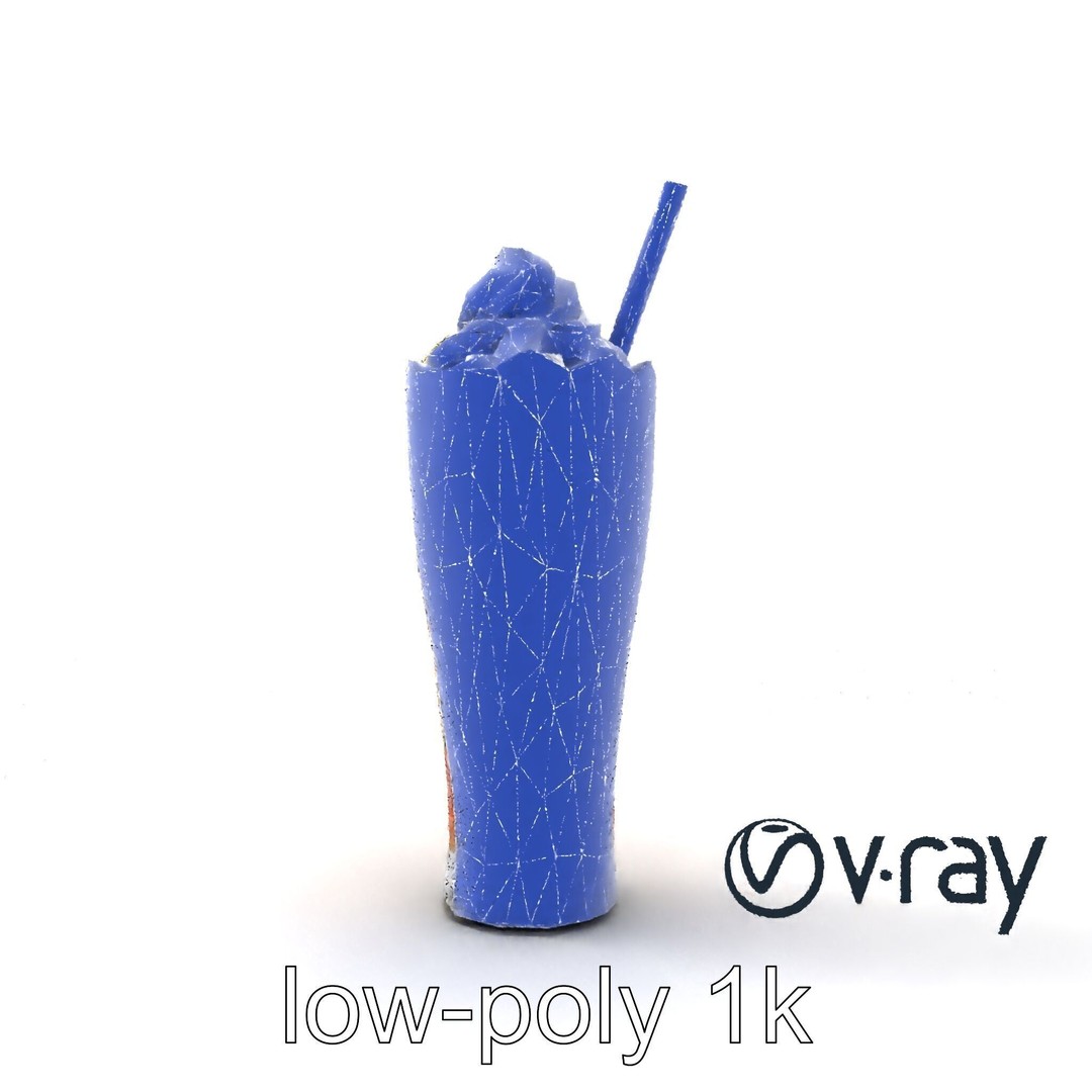 Root Beer Float Glass 3D Model – Low Poly PBR Beverage Asset, FBX - View 24