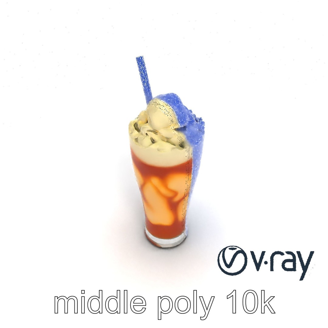 Root Beer Float Glass 3D Model – Low Poly PBR Beverage Asset, FBX - View 26