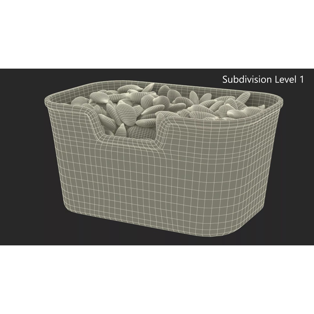 Peeled Pumpkin Seeds 3D Model – Realistic Food Asset in Transparent Container - View 13