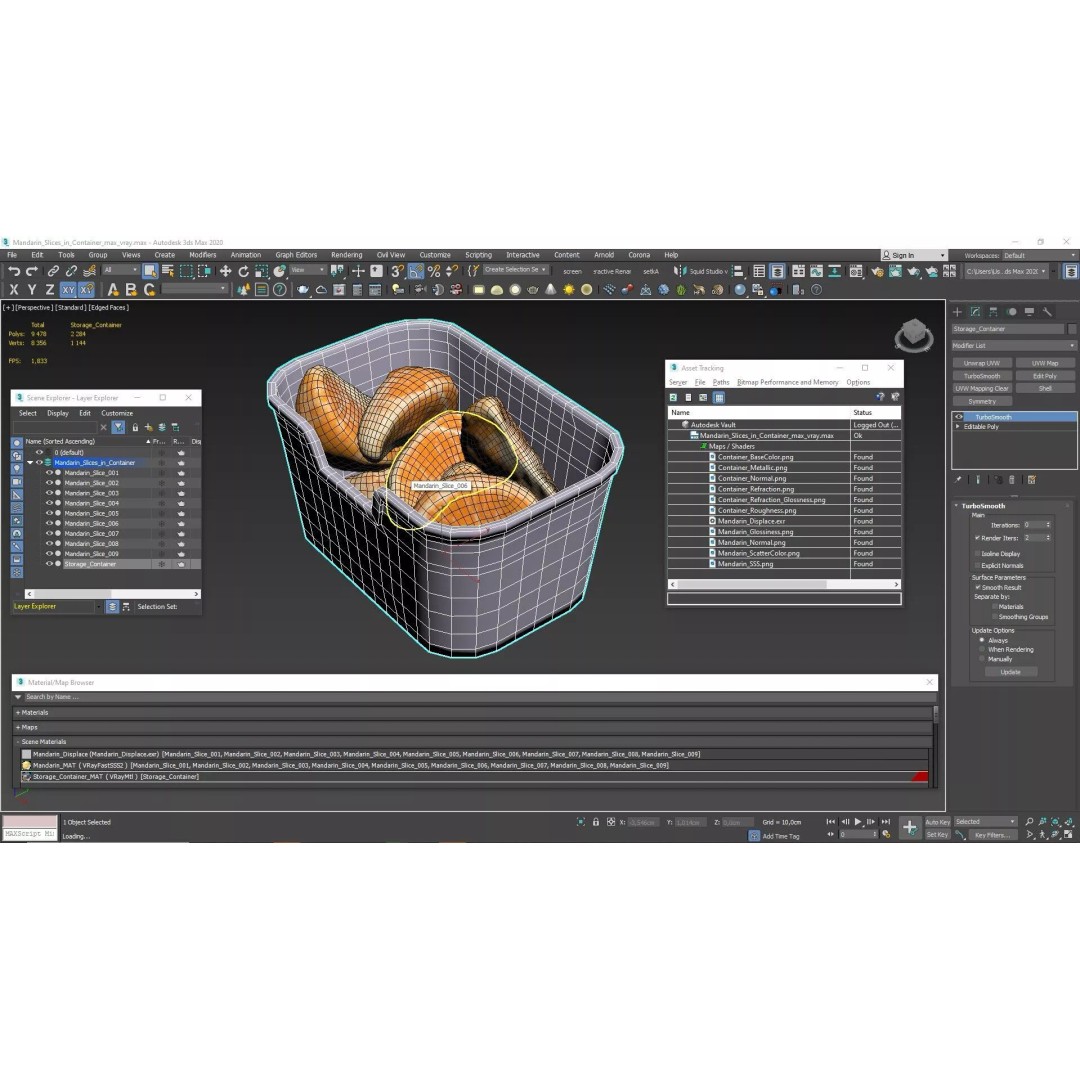 Mandarin Slices 3D Model – Realistic Food Visualization, FBX - View 17