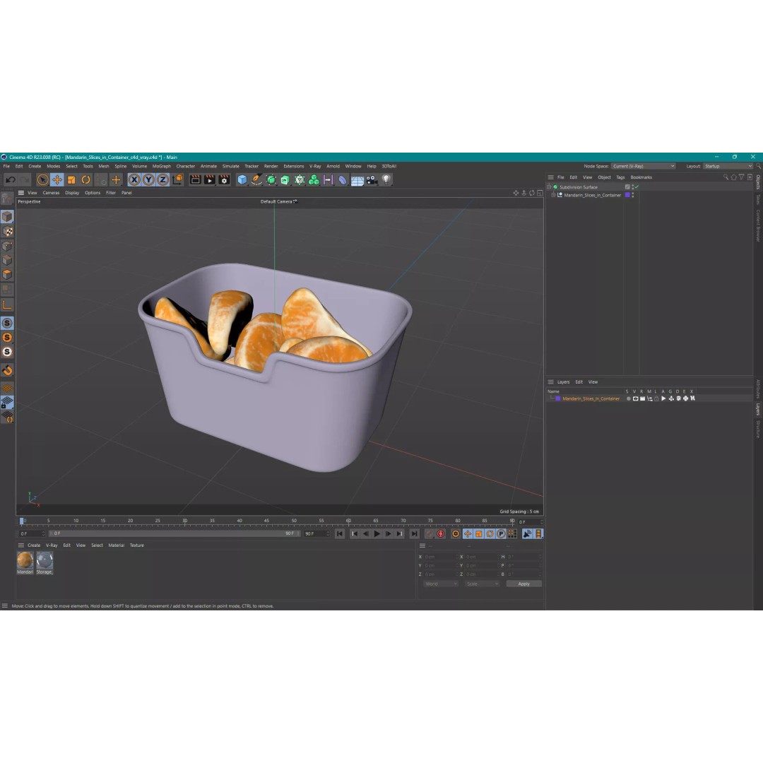 Mandarin Slices 3D Model – Realistic Food Visualization, FBX - View 20