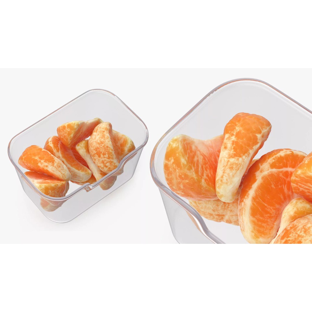 Mandarin Slices 3D Model – Realistic Food Visualization, FBX - View 7