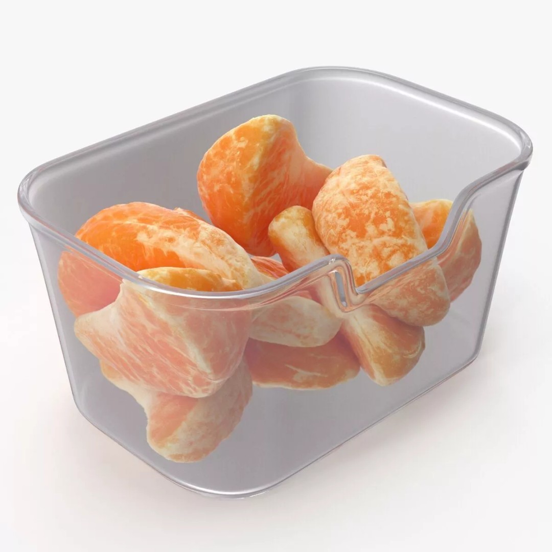 Mandarin Slices 3D Model – Realistic Food Visualization, FBX - View 9