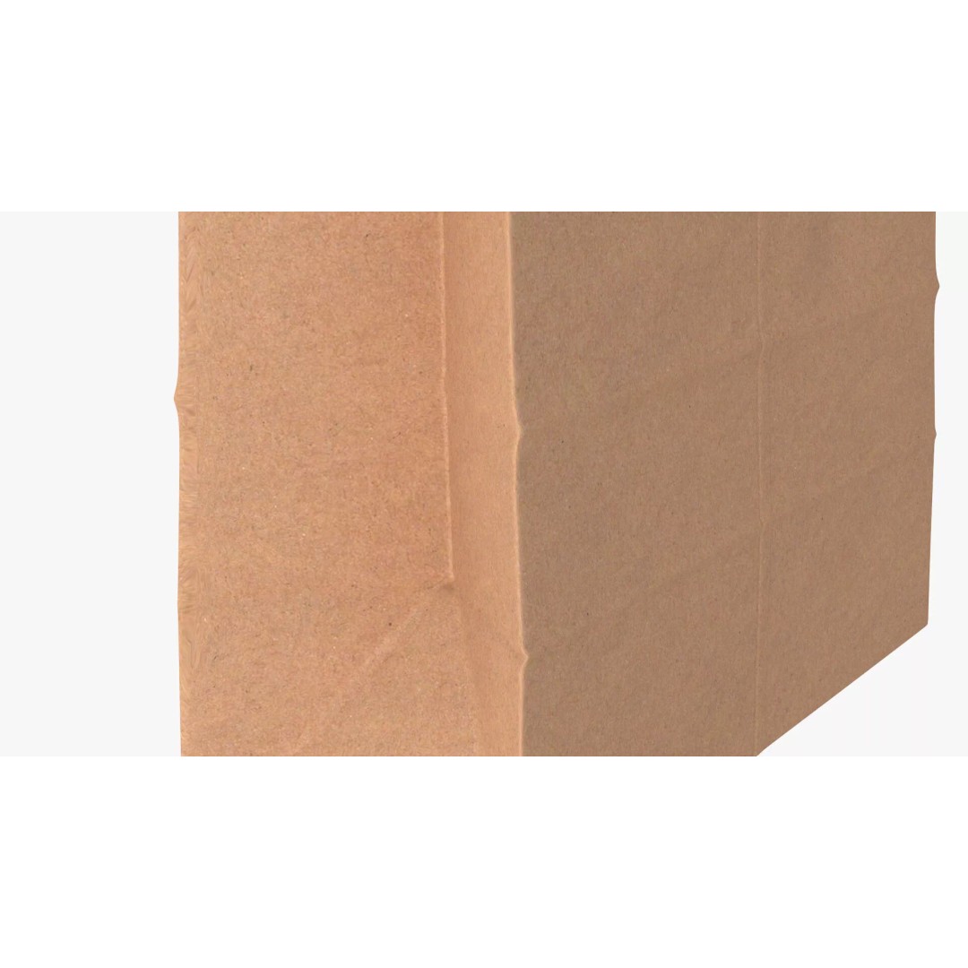 Kraft Paper Shopping Bag 3D Model – High Quality Food Packaging Asset, FBX - View 8