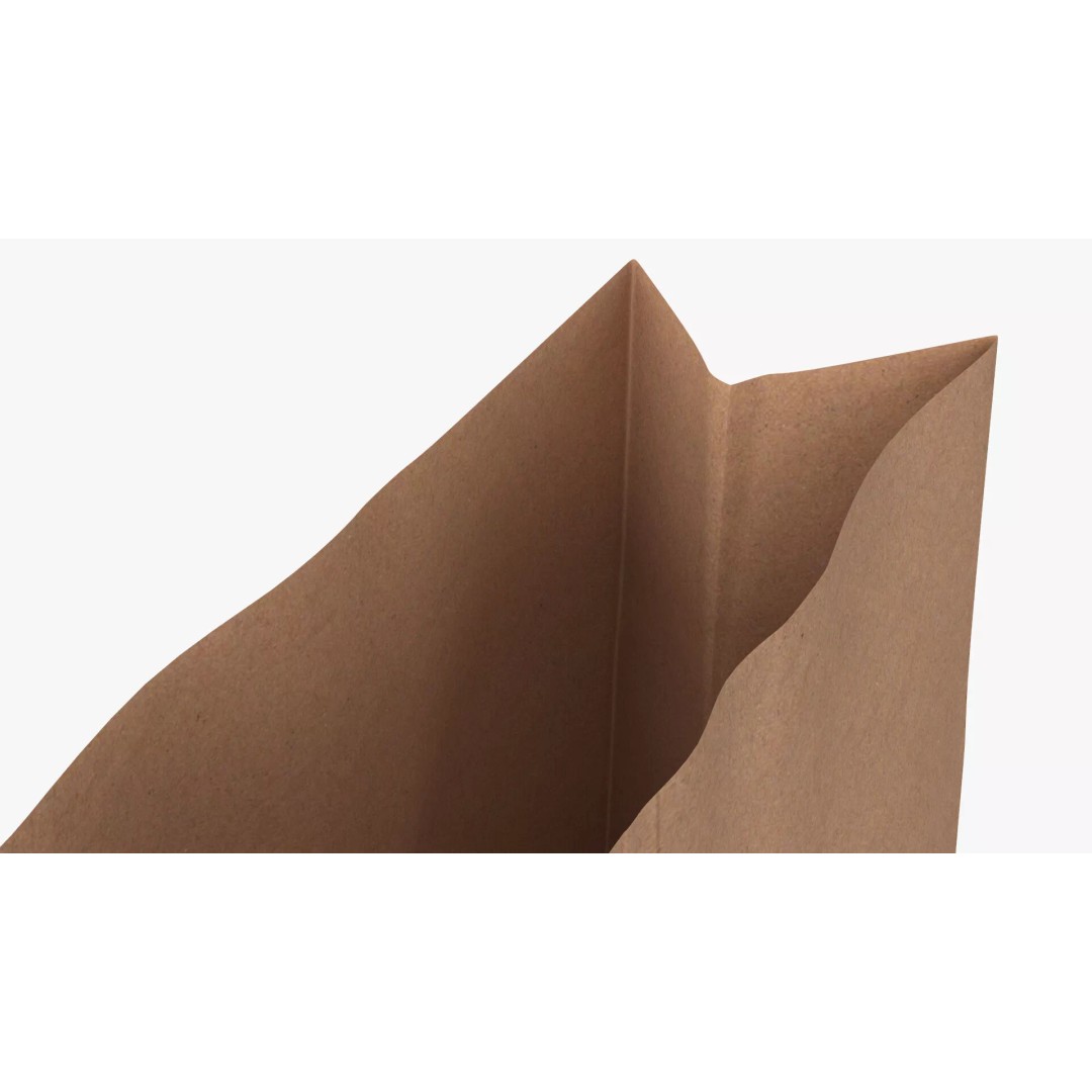 Kraft Paper Shopping Bag 3D Model – High Quality Food Packaging Asset, FBX - View 9