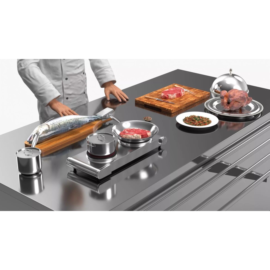 Chef 3D Model – High Poly Character with Cooking Station, FBX - View 10