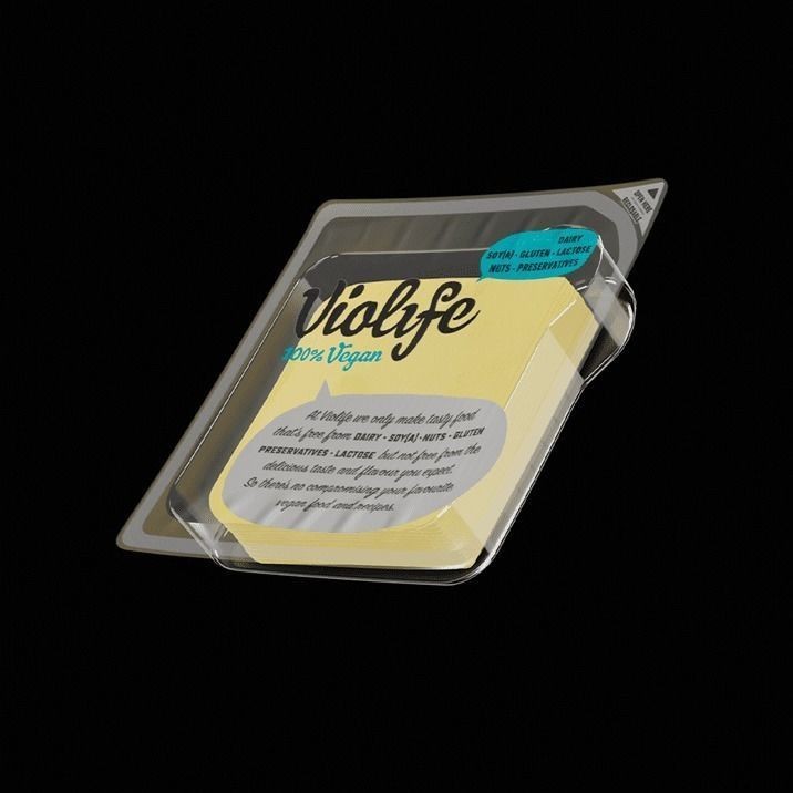 Violife Cheese 3D Model – High-Quality Food Asset, Blender/FBX - View 8
