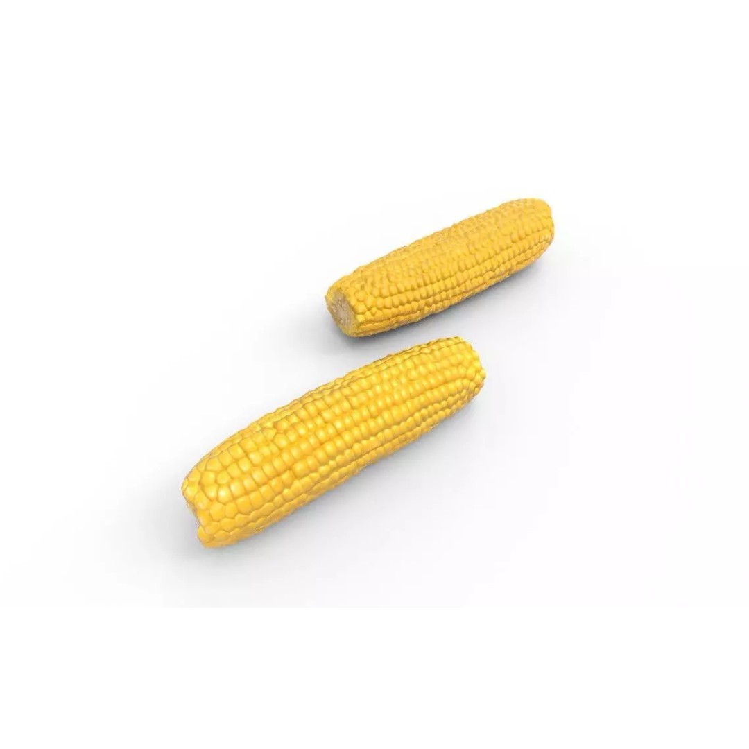 Corn 3D Model – Low Poly Game Asset, FBX, PBR Textures - View 2