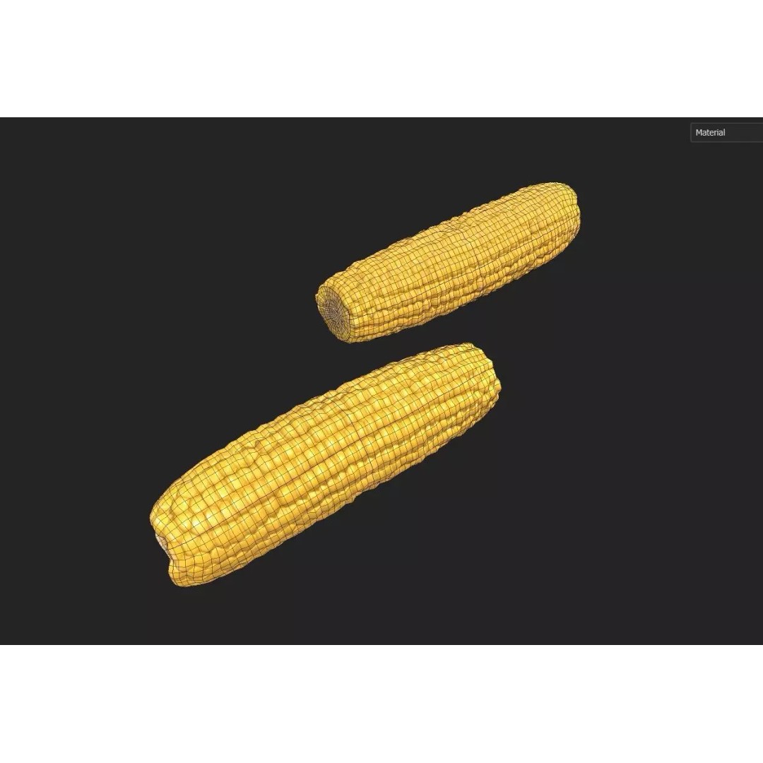Corn 3D Model – Low Poly Game Asset, FBX, PBR Textures - View 3