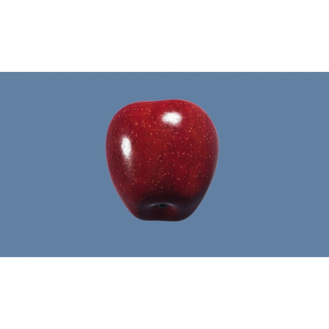 Realistic Red Apple 3D Model – PBR Textured, Game Ready, Blender, FBX, OBJ - View 11