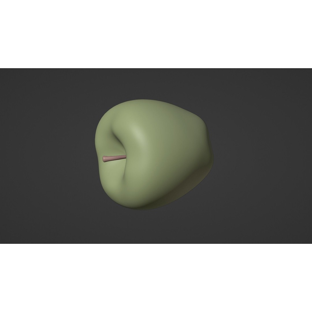 Realistic Red Apple 3D Model – PBR Textured, Game Ready, Blender, FBX, OBJ - View 12