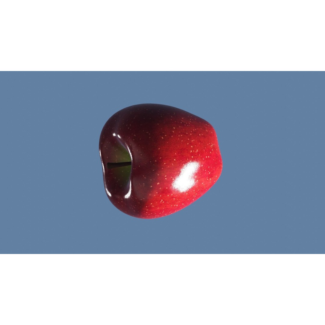 Realistic Red Apple 3D Model – PBR Textured, Game Ready, Blender, FBX, OBJ - View 14