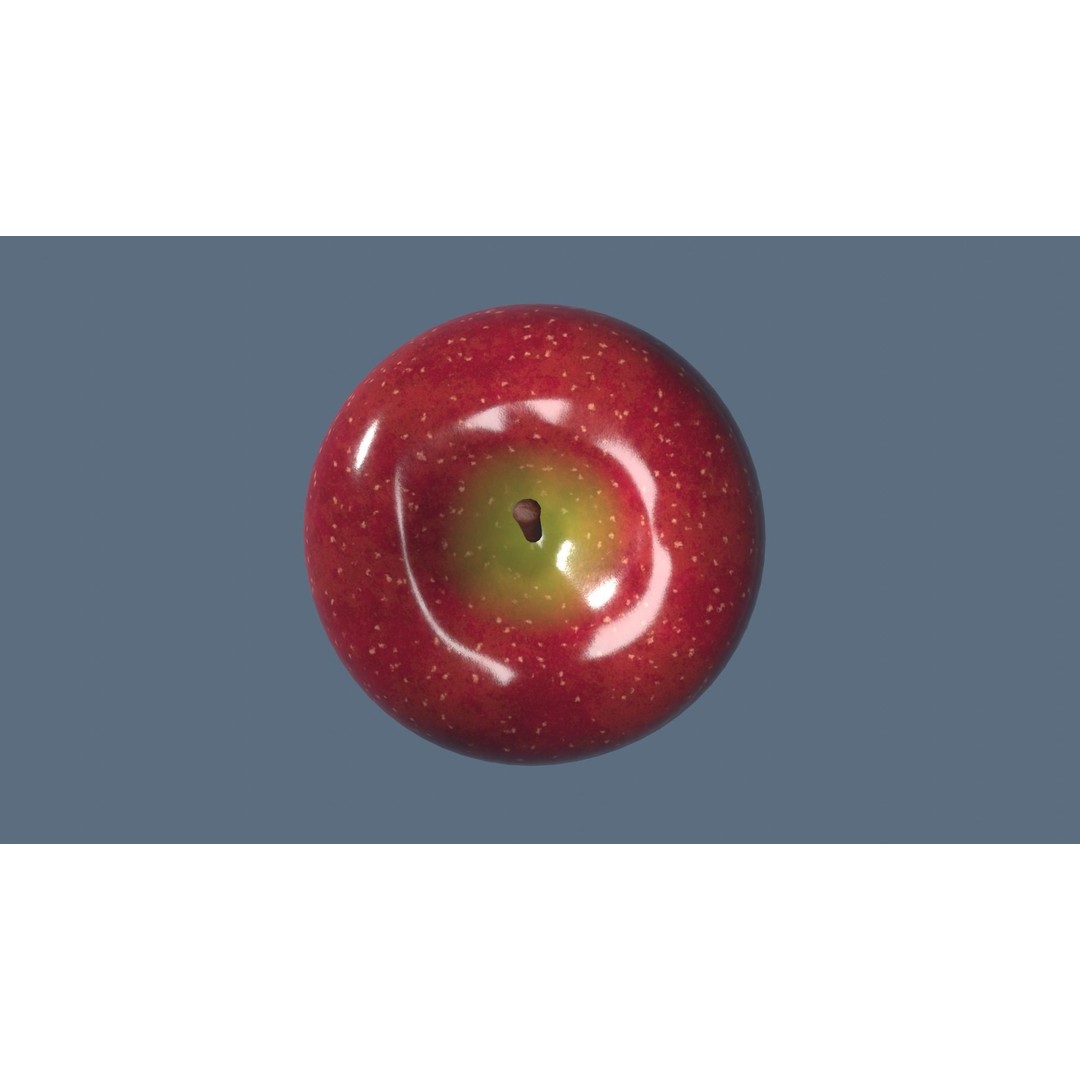 Realistic Red Apple 3D Model – PBR Textured, Game Ready, Blender, FBX, OBJ - View 18