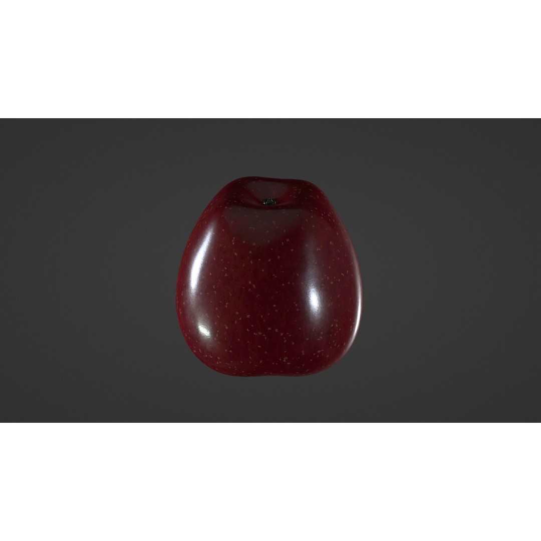 Realistic Red Apple 3D Model – PBR Textured, Game Ready, Blender, FBX, OBJ - View 20