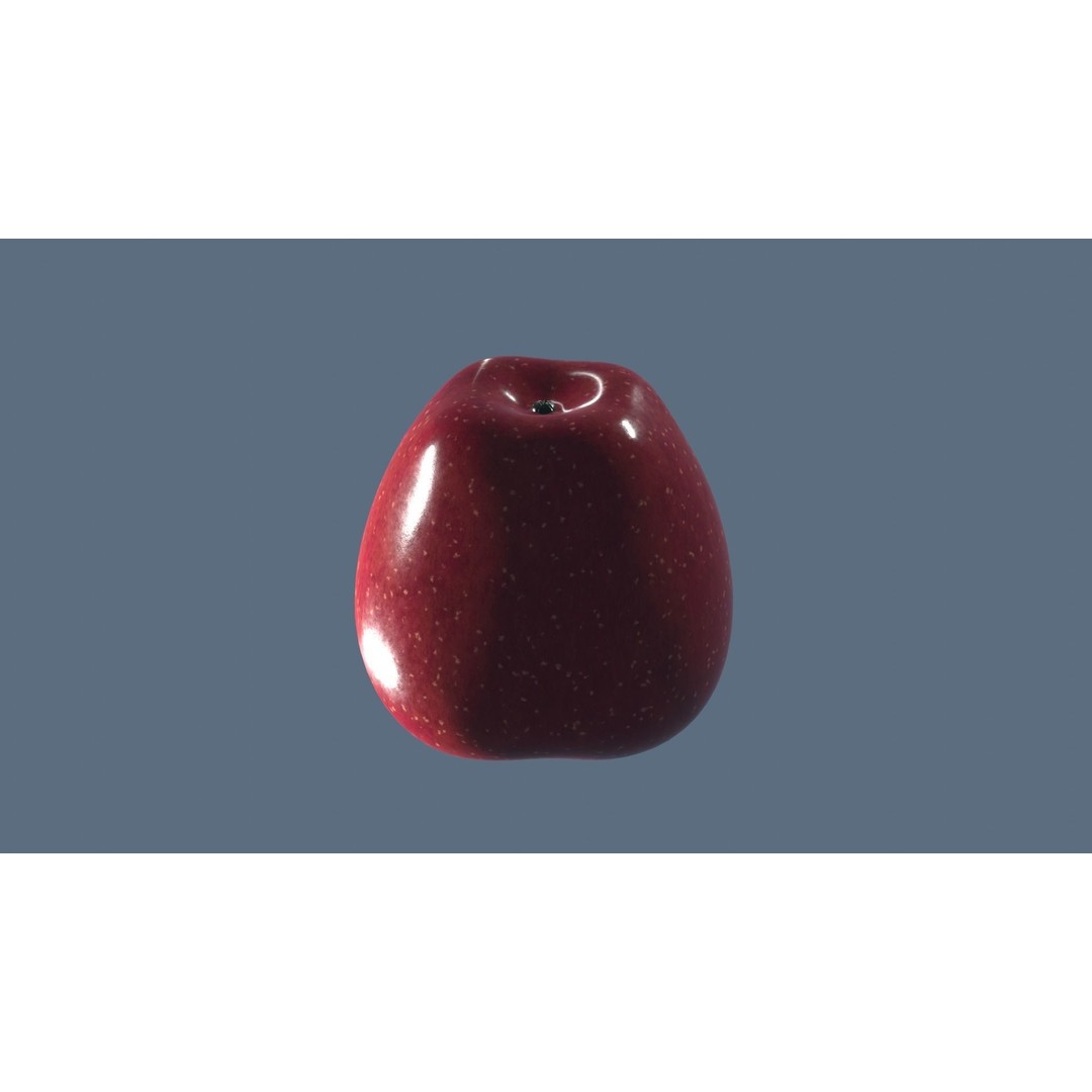 Realistic Red Apple 3D Model – PBR Textured, Game Ready, Blender, FBX, OBJ - View 21