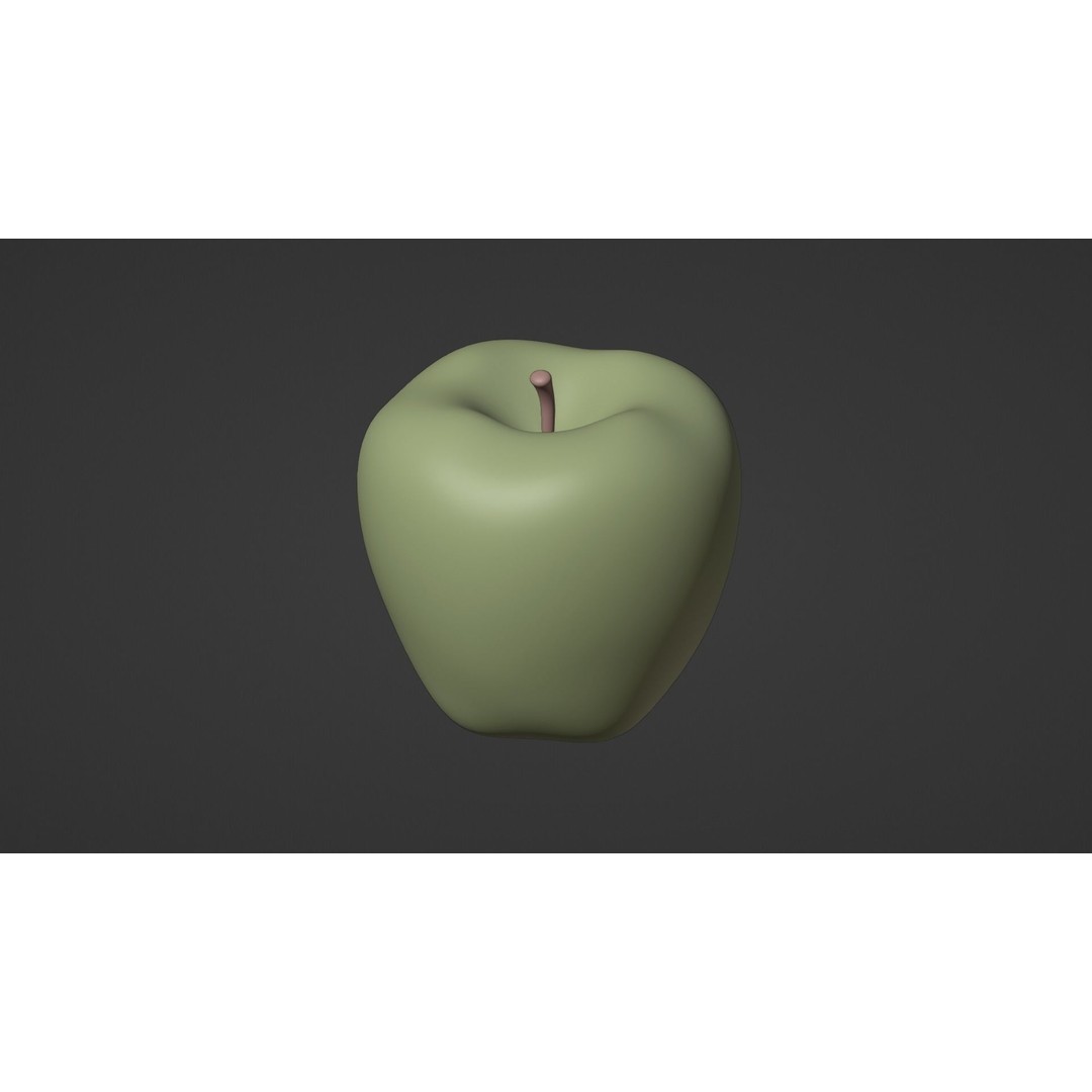 Realistic Red Apple 3D Model – PBR Textured, Game Ready, Blender, FBX, OBJ - View 5