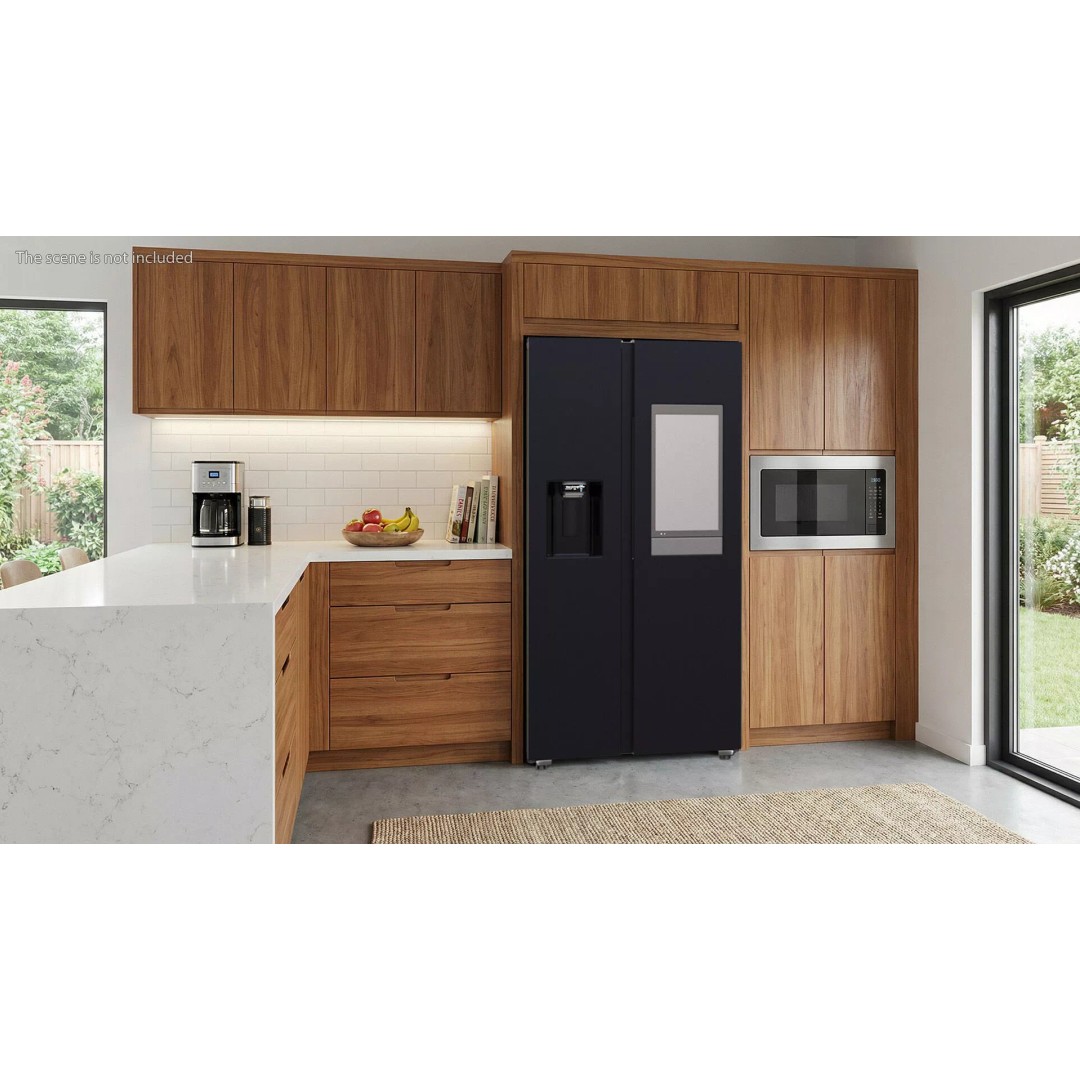 Smart Kitchen Refrigerator 3D Model – Modern Dual-Door Design, PBR - View 4