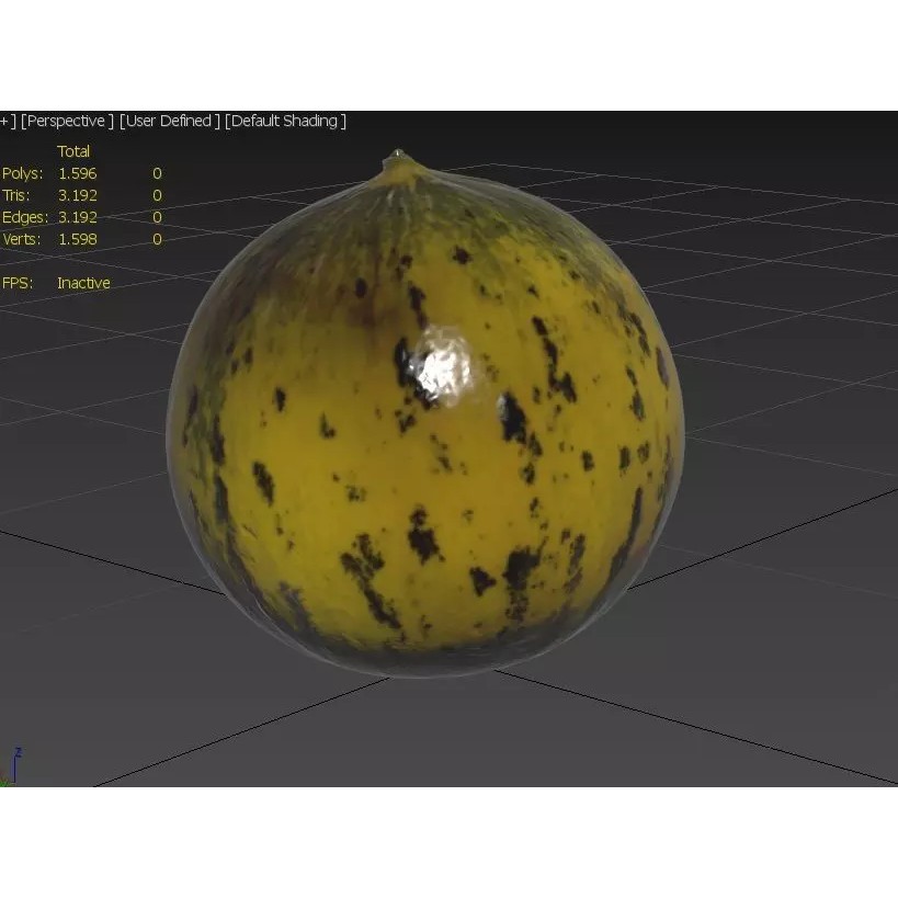 Melon 3D Model – Low Poly Game Asset, FBX, PBR Textures - View 4