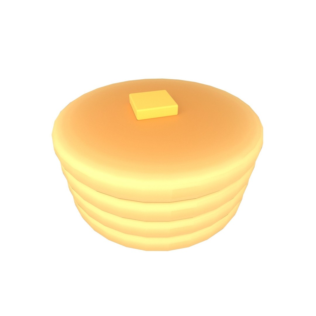 Pancake 3D Model – Low Poly Game Asset with PBR Textures - View 11