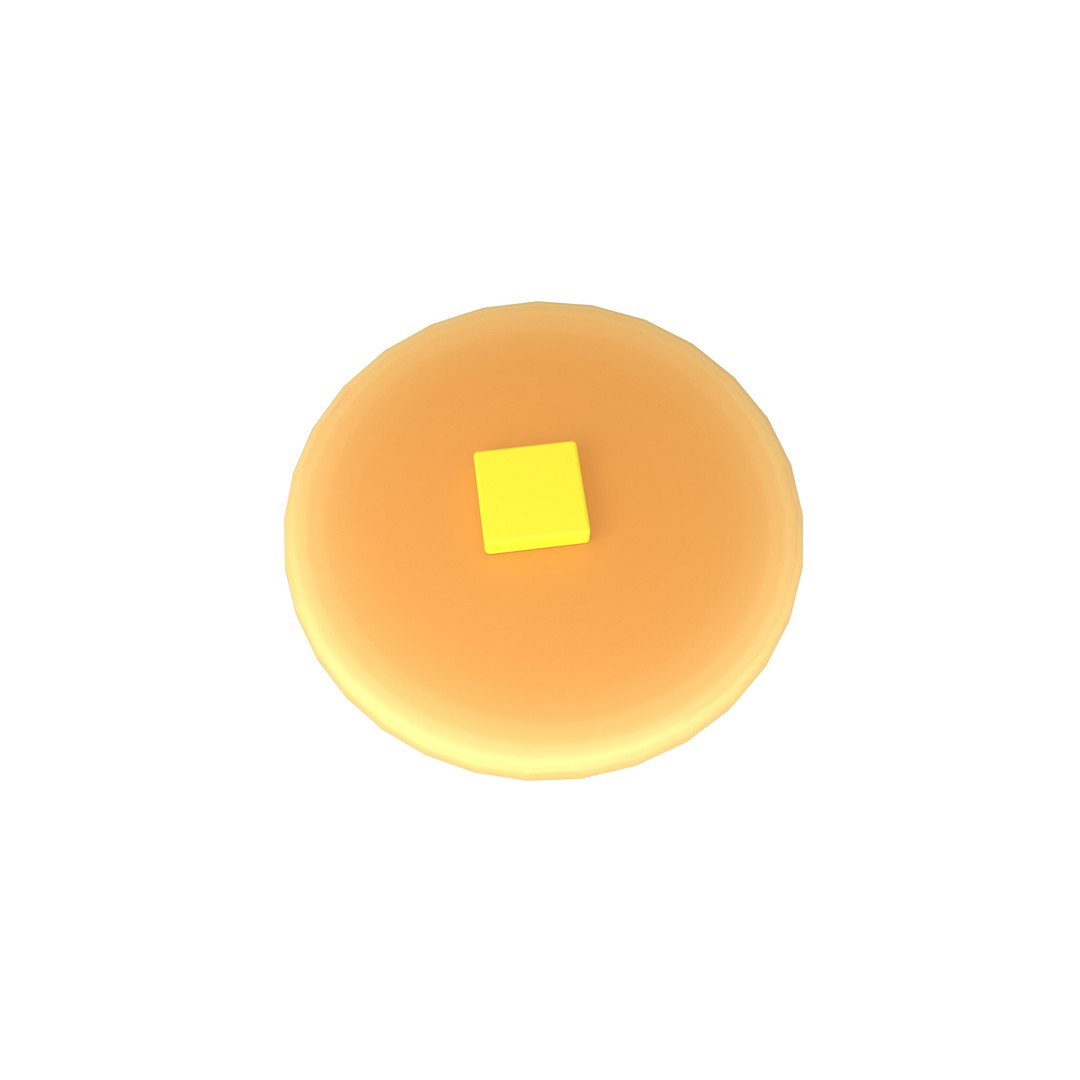 Pancake 3D Model – Low Poly Game Asset with PBR Textures - View 15