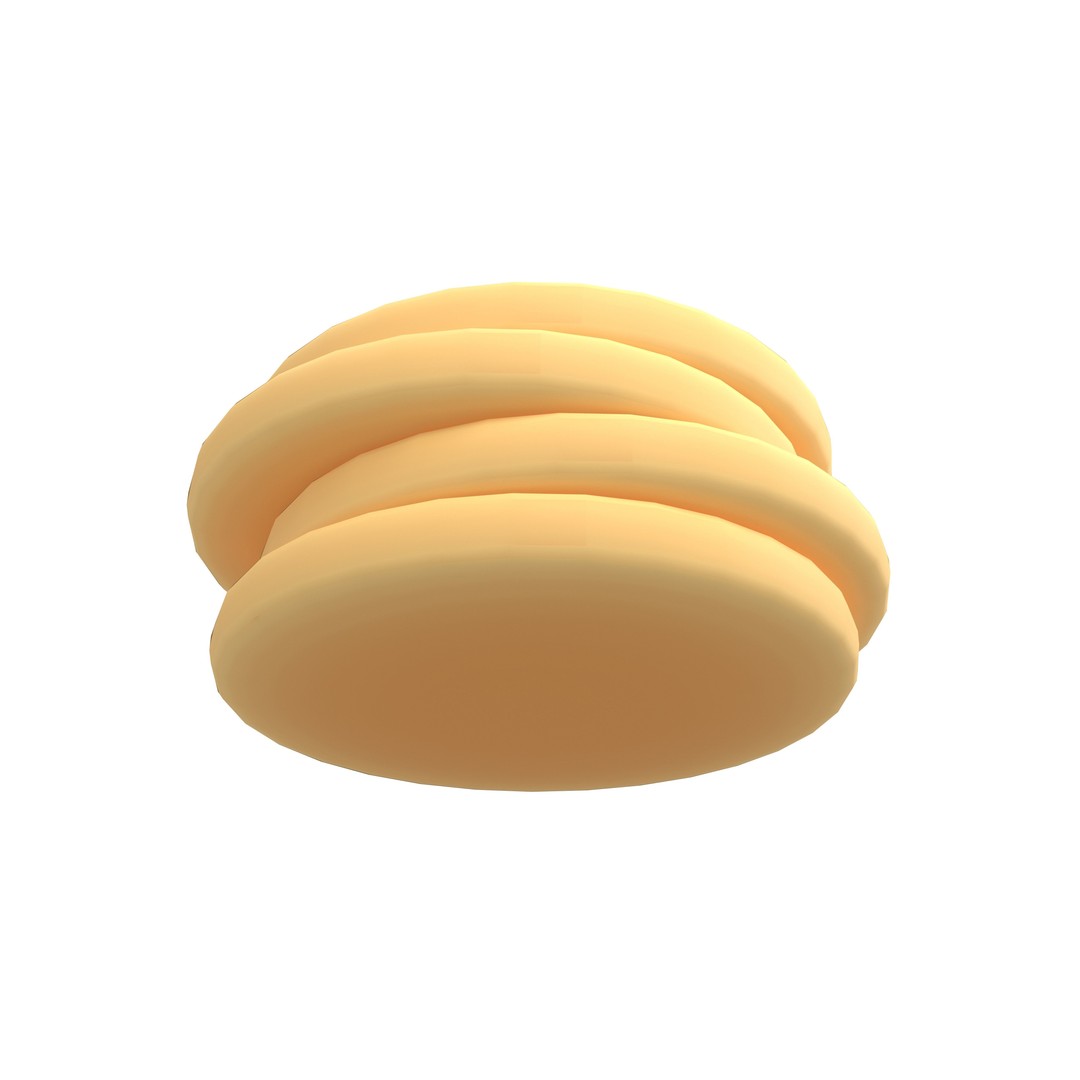 Pancake 3D Model – Low Poly Game Asset with PBR Textures - View 25